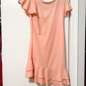 Size small peach cocktail ruffle dress